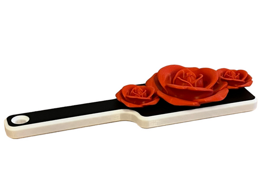 The Rose Paddle – BDSM Paddle with Rose Reliefs – SM Impact Play Paddle